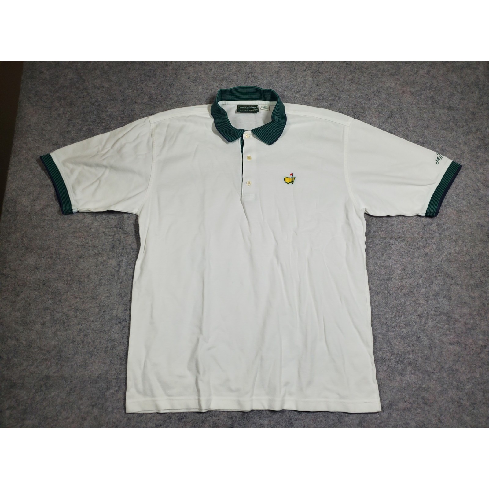 Vintage 2000 Masters Shirt Mens Large White Golf Polo Golf Masters Collection